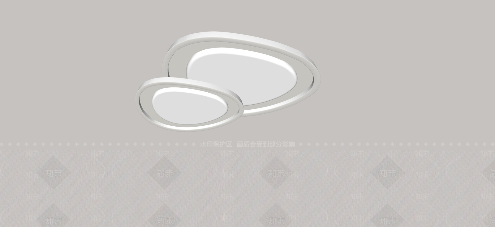 奶油极简吸顶灯SU模型下载【ID:1203760912】