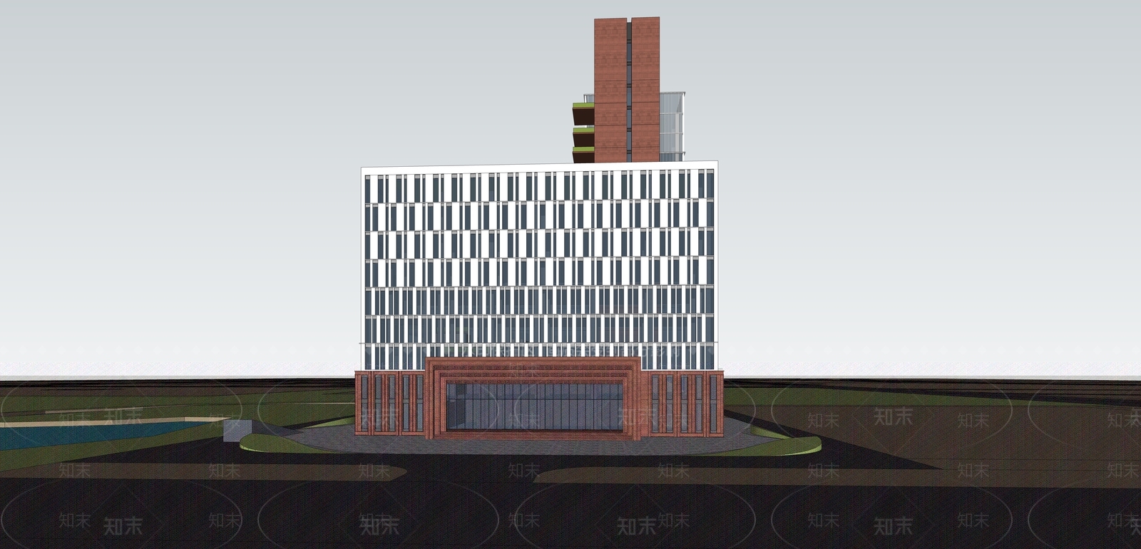现代博物馆SU模型下载【ID:1203764569】