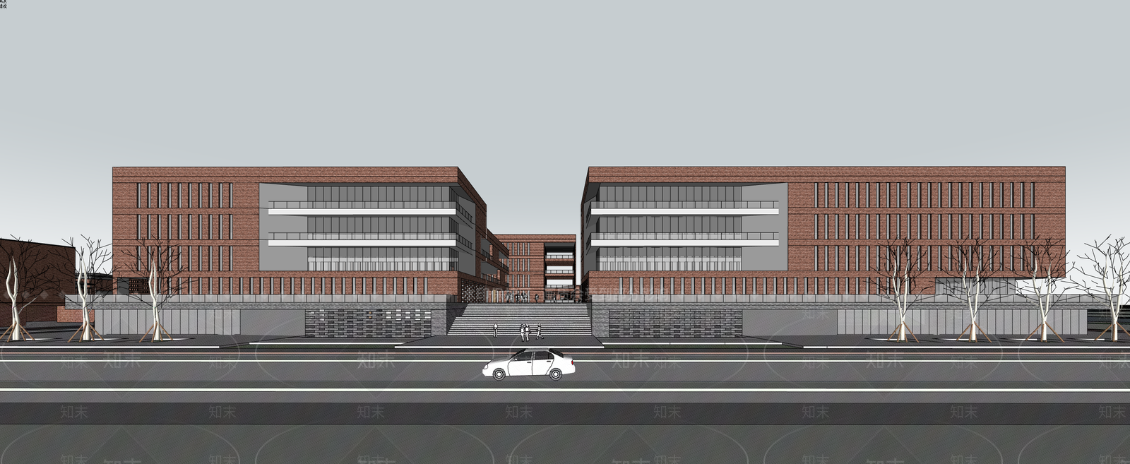 现代大学教学楼SU模型下载【ID:1203764748】