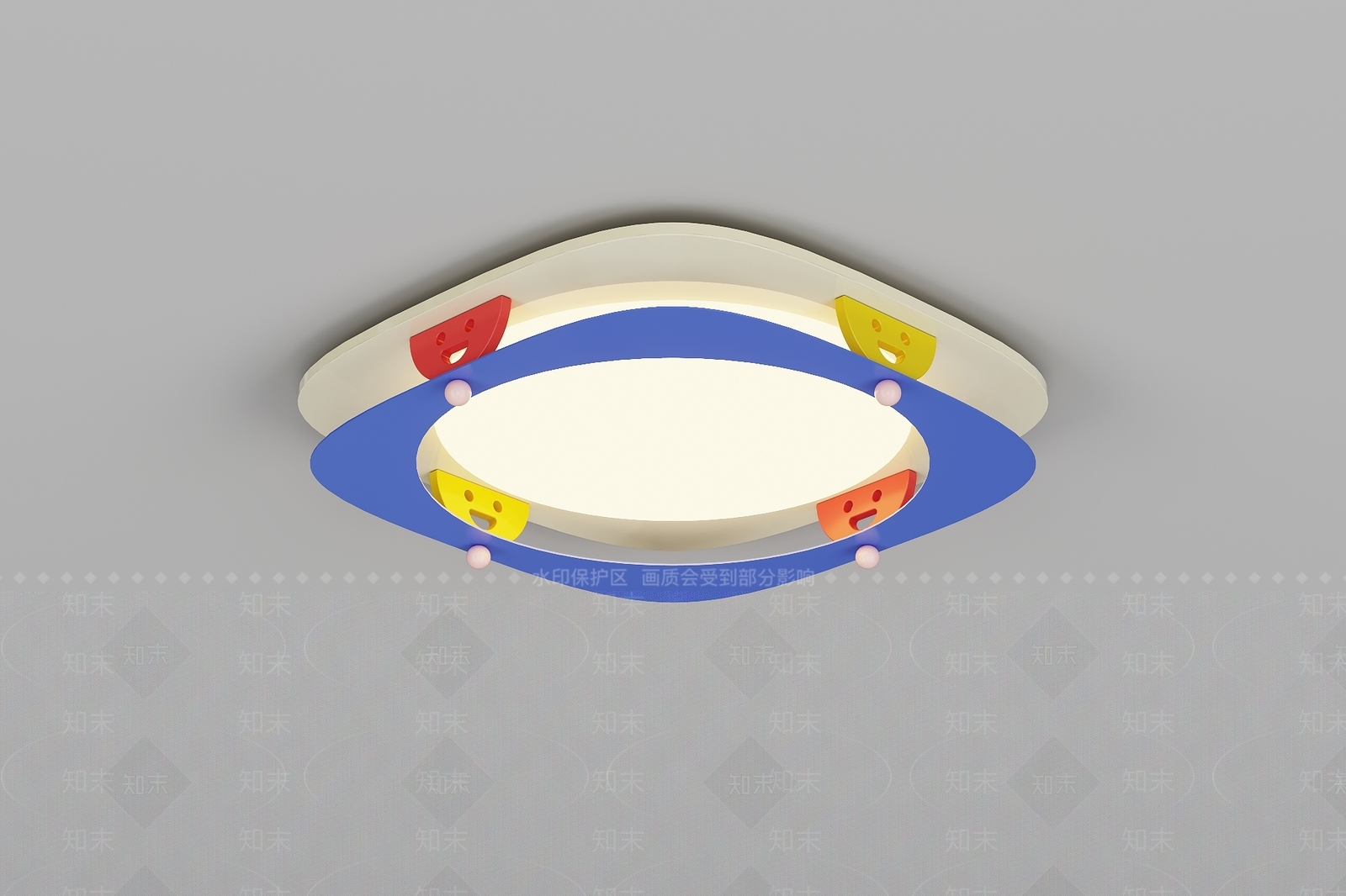 现代简约吸顶灯SU模型下载【ID:1203765144】