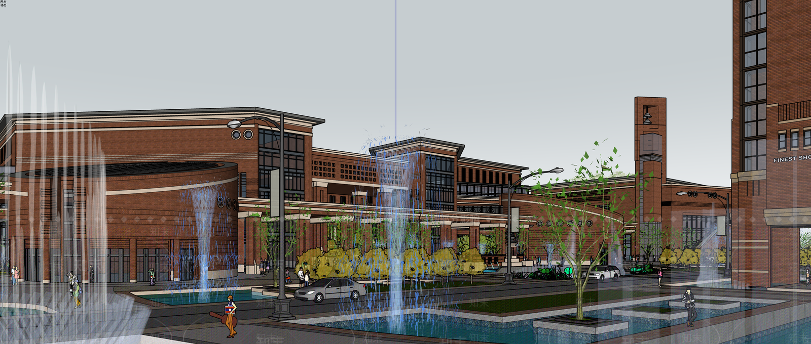 复古大学教学楼SU模型下载【ID:1203767068】