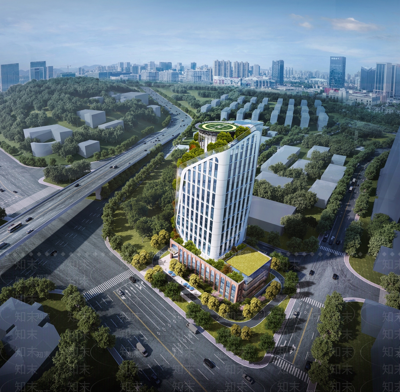 现代简约商务中心SU模型下载【ID:1203768448】