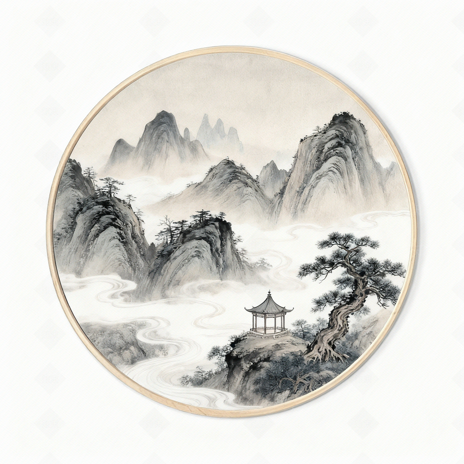 新中式装饰画贴图下载【ID:1203771244】