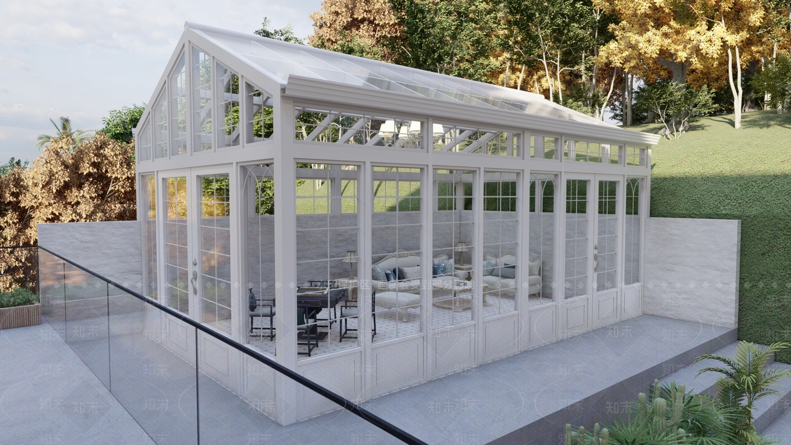 法式欧式亭子SU模型下载【ID:1203771440】