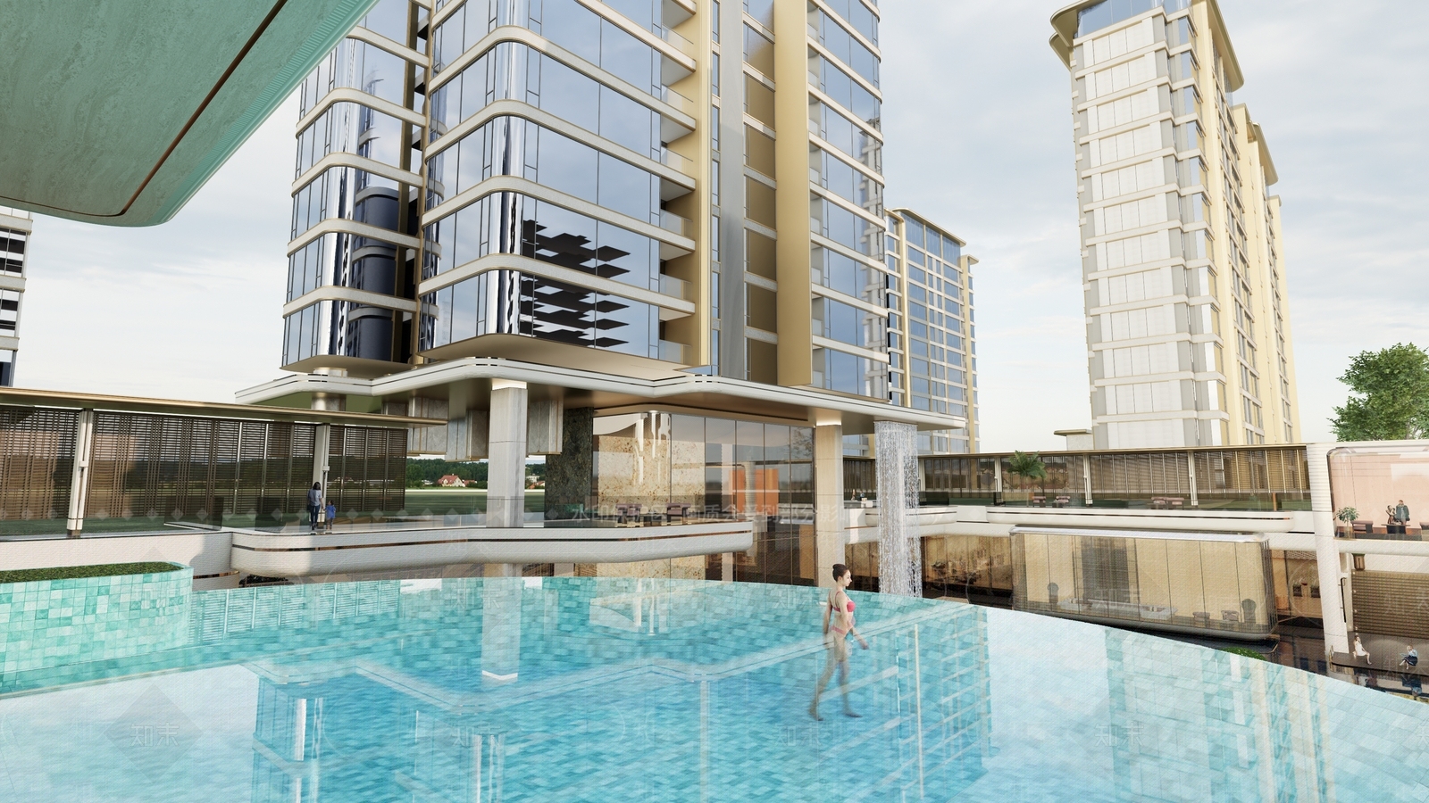 简约现代小区建筑SU模型下载【ID:1203772622】