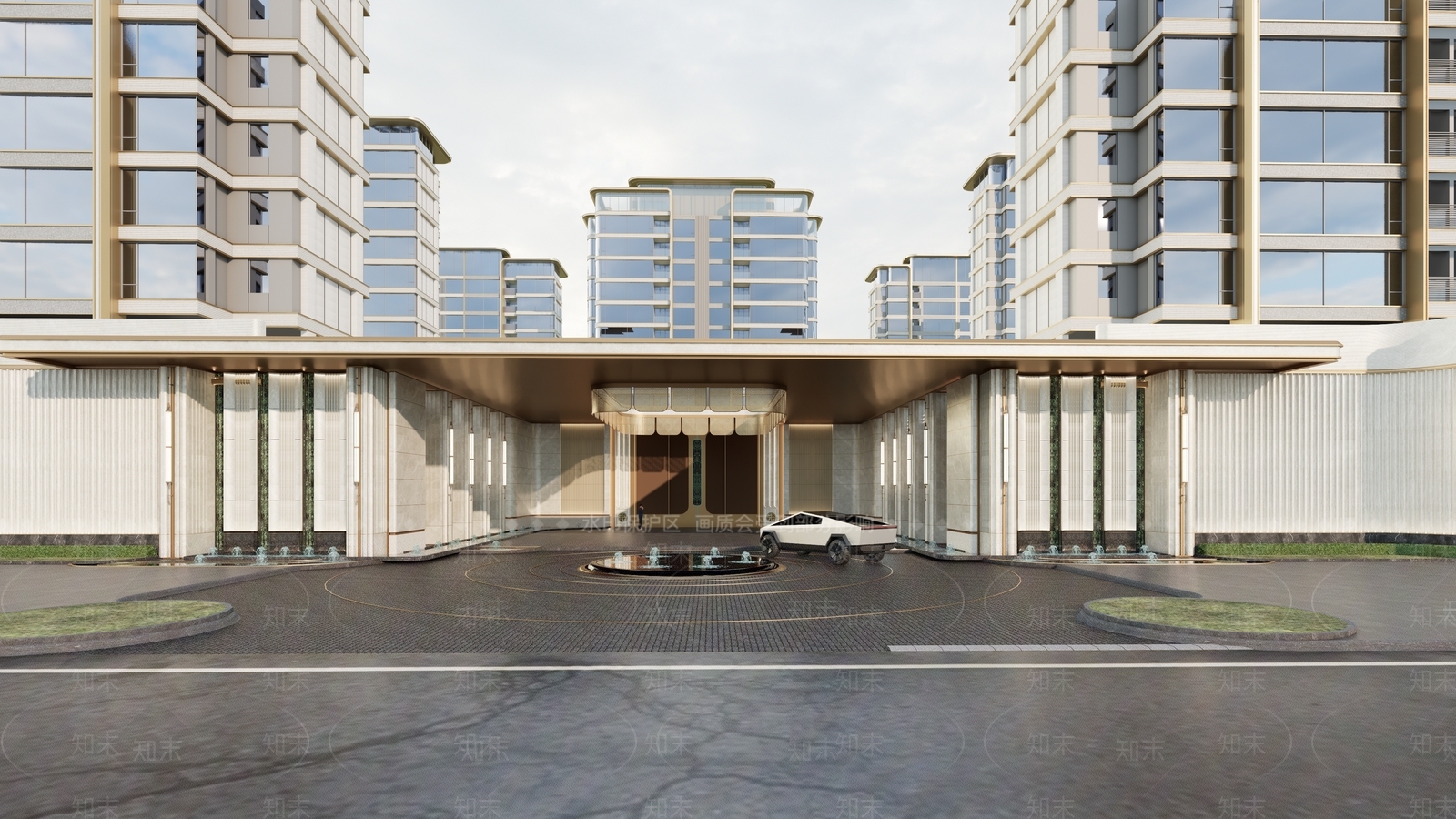 法式意式售楼处建筑SU模型下载【ID:1203772608】