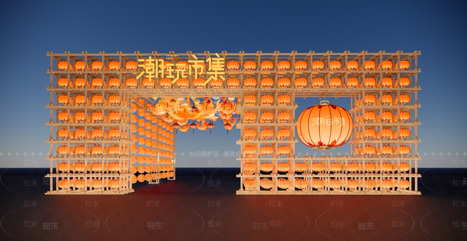 现代入口大门SU模型下载【ID:1203774427】