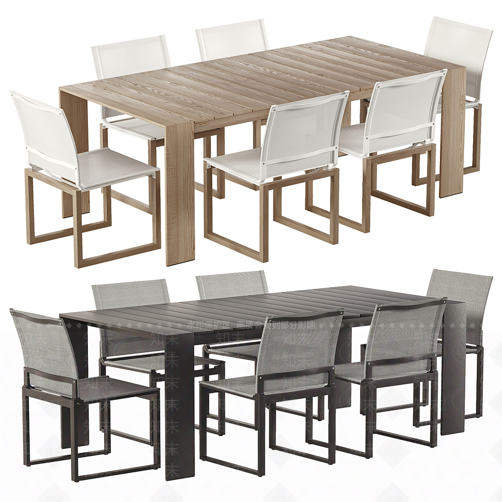 现代欧式餐桌3D模型下载【ID:1203782139】