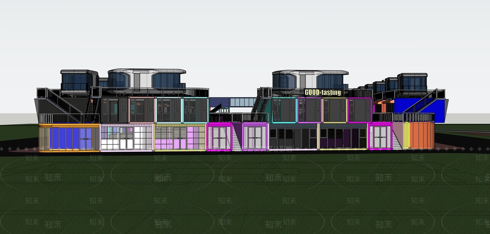 现代风格建筑SU模型下载【ID:1203785037】
