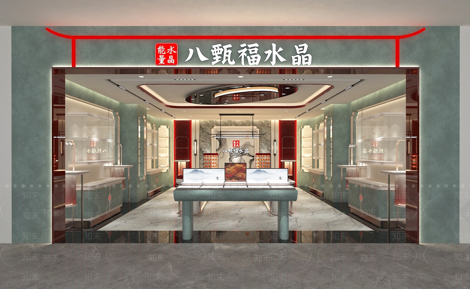新中式珠宝店3D模型下载【ID:1203785258】