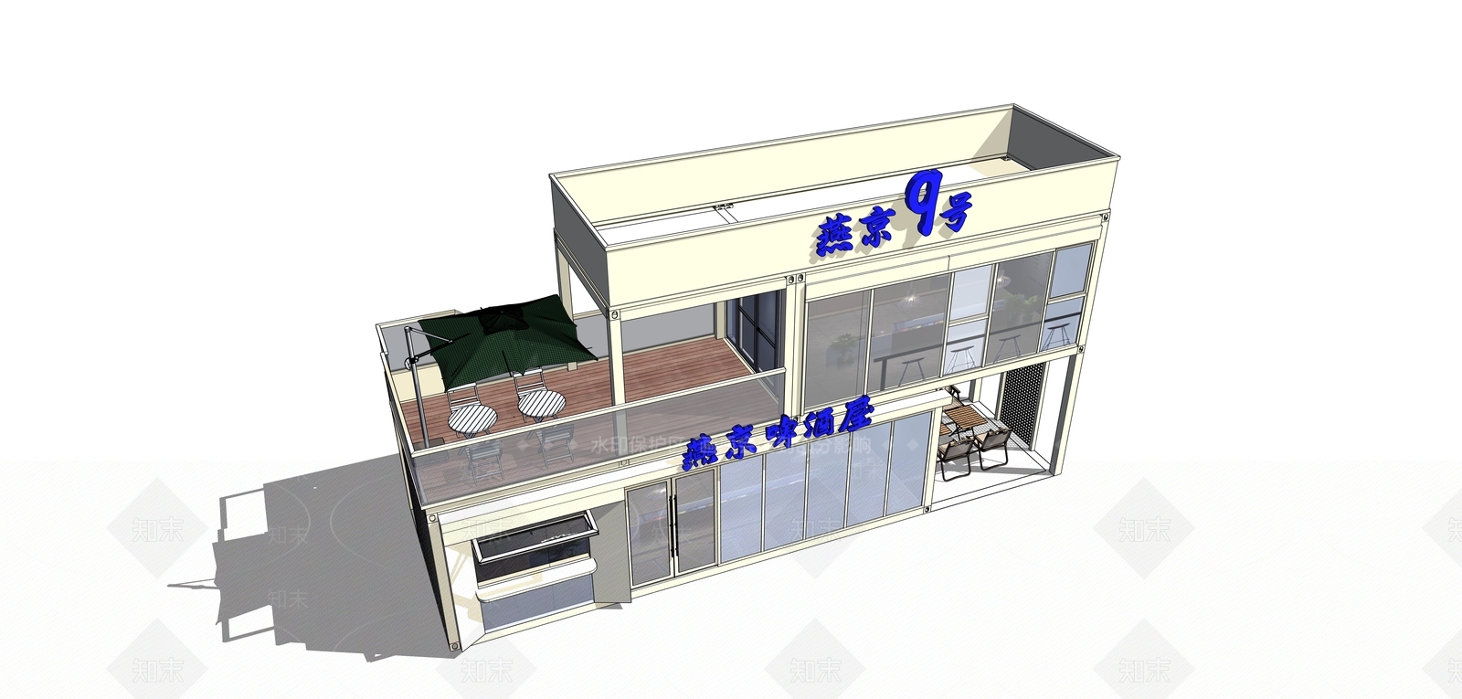 现代风格建筑SU模型下载【ID:1203791912】