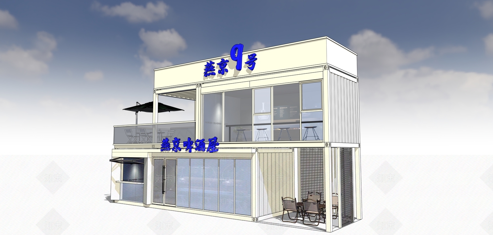 现代风格建筑SU模型下载【ID:1203791912】