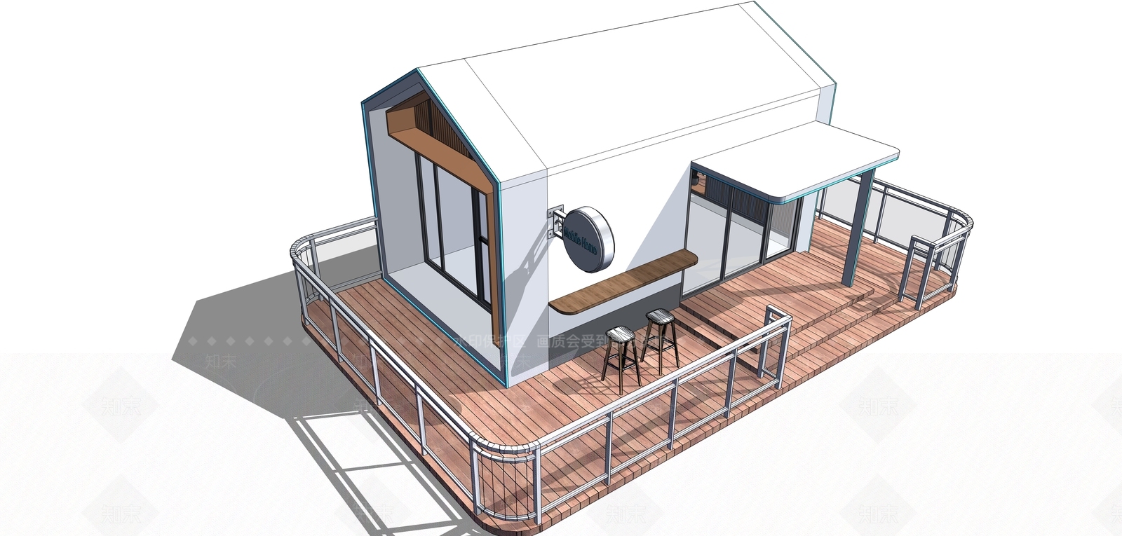 现代风格建筑SU模型下载【ID:1203791977】