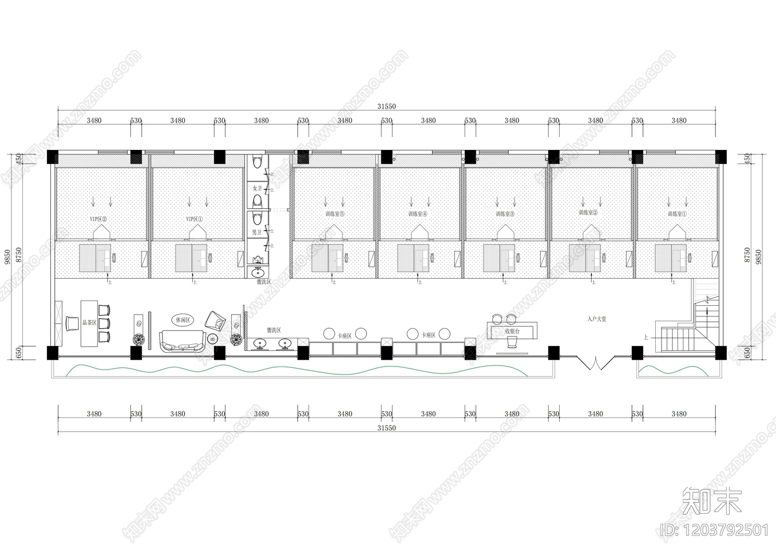 现代其他休闲娱乐空间施工图下载【ID:1203792501】