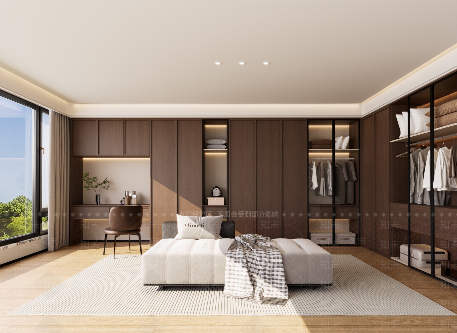 现代新中式衣柜3D模型下载【ID:1203792738】