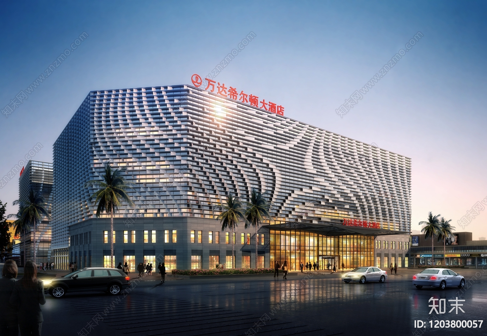 现代酒店建筑施工图下载【ID:1203800057】