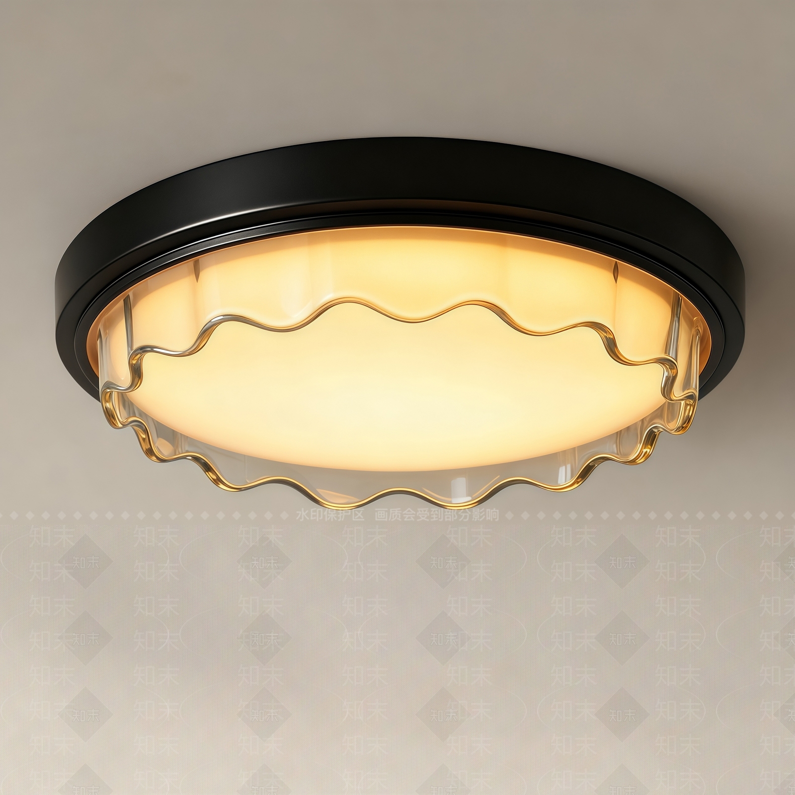 现代奶油吸顶灯3D模型下载【ID:1203800163】