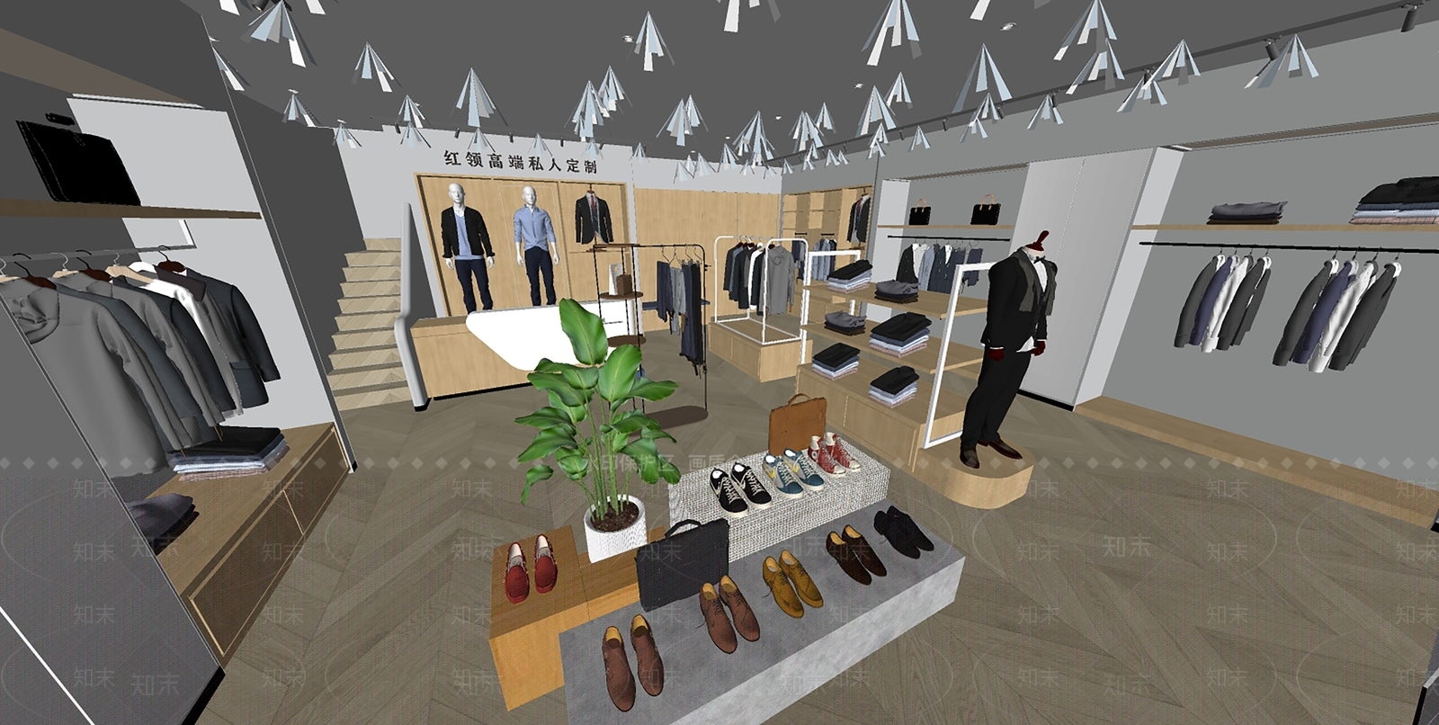 现代服装店SU模型下载【ID:1203802908】