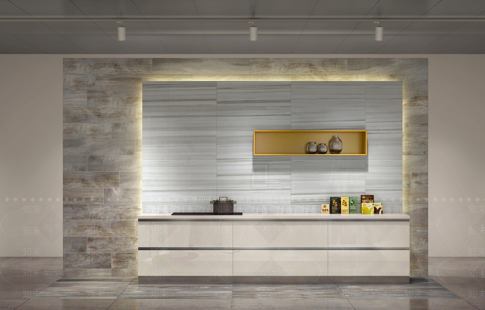 现代极简瓷砖展厅3D模型下载【ID:1203806057】