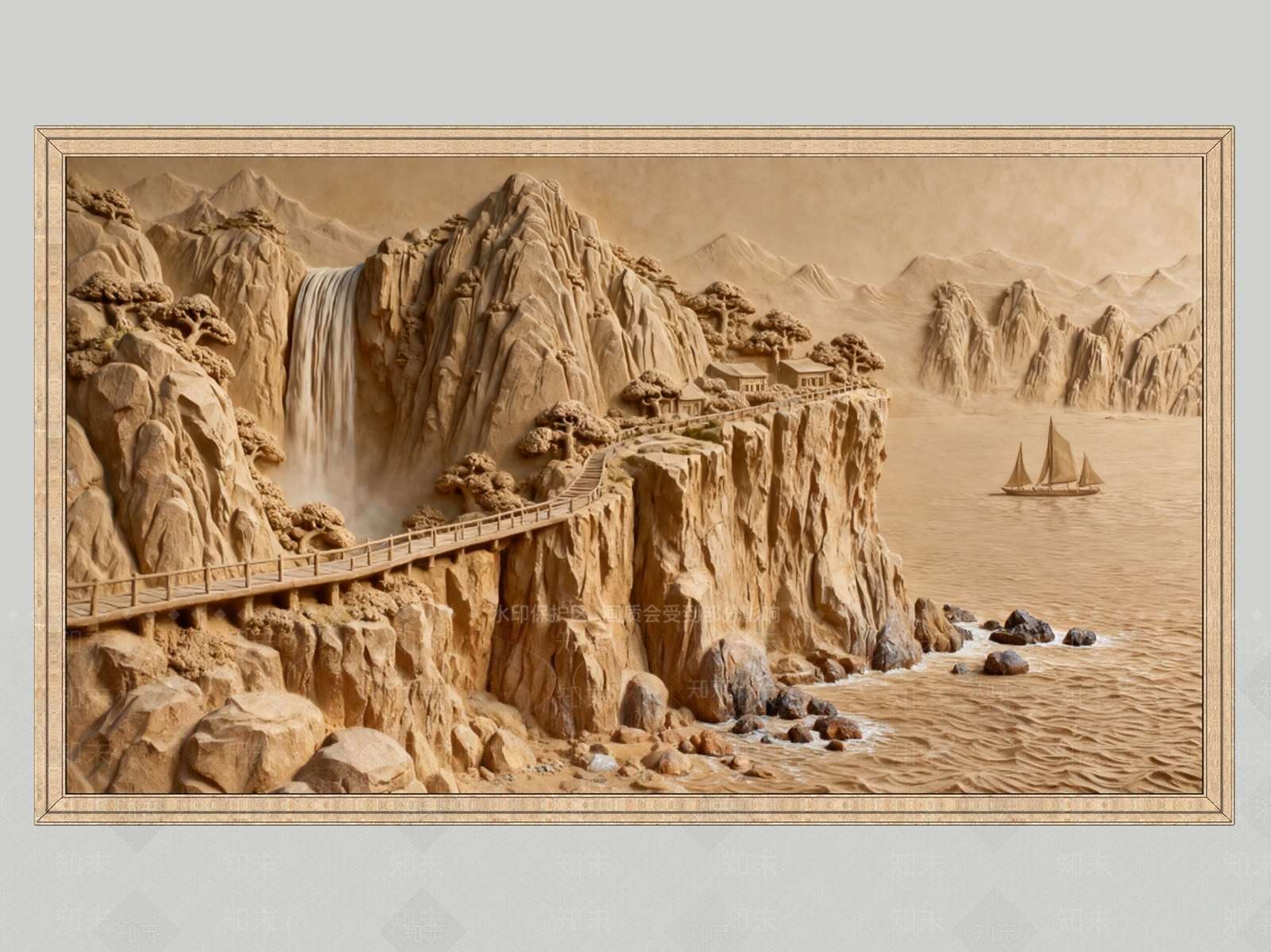 中式欧式浮雕SU模型下载【ID:1203806243】