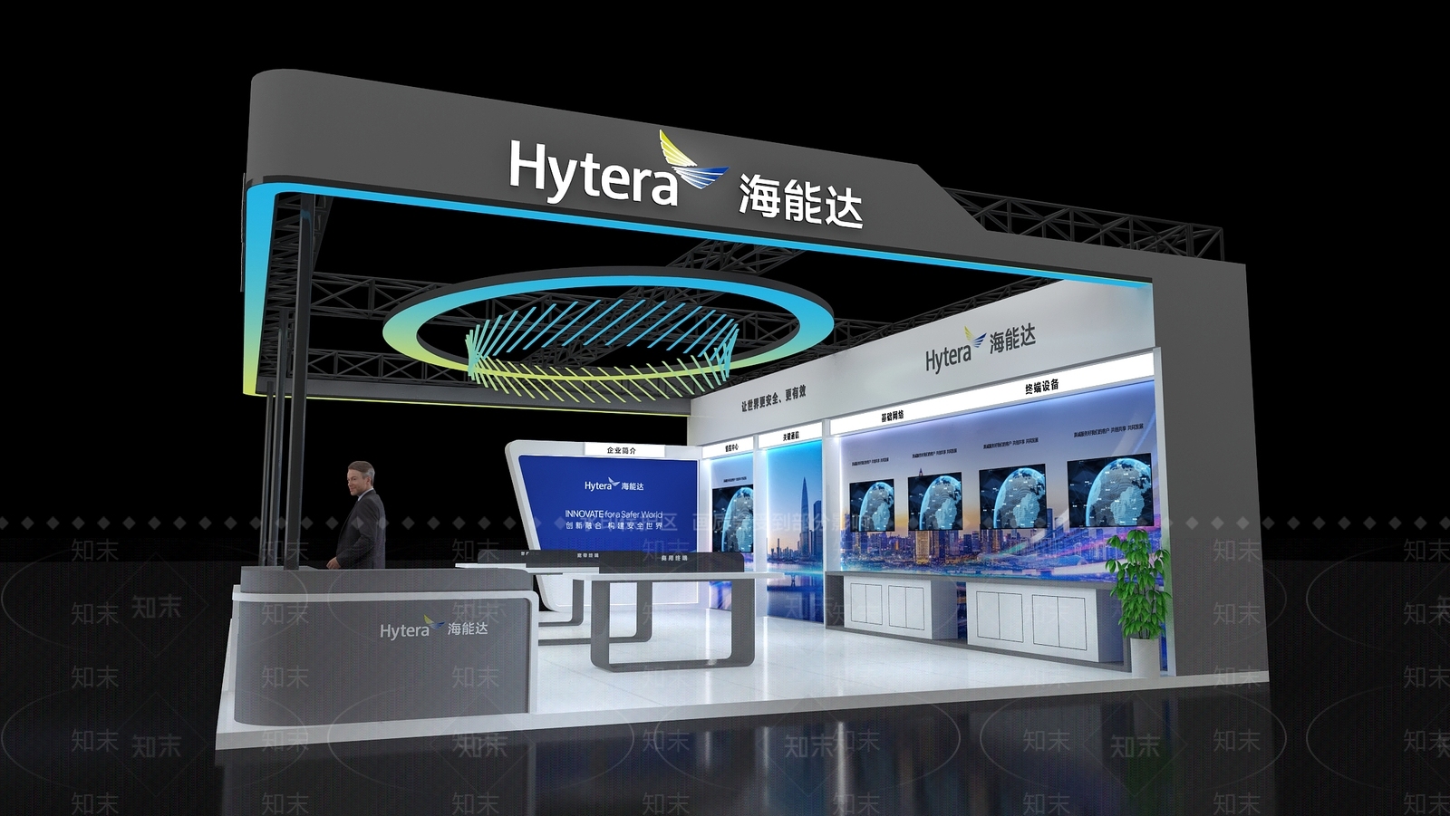 现代极简科技展厅3D模型下载【ID:1203807680】