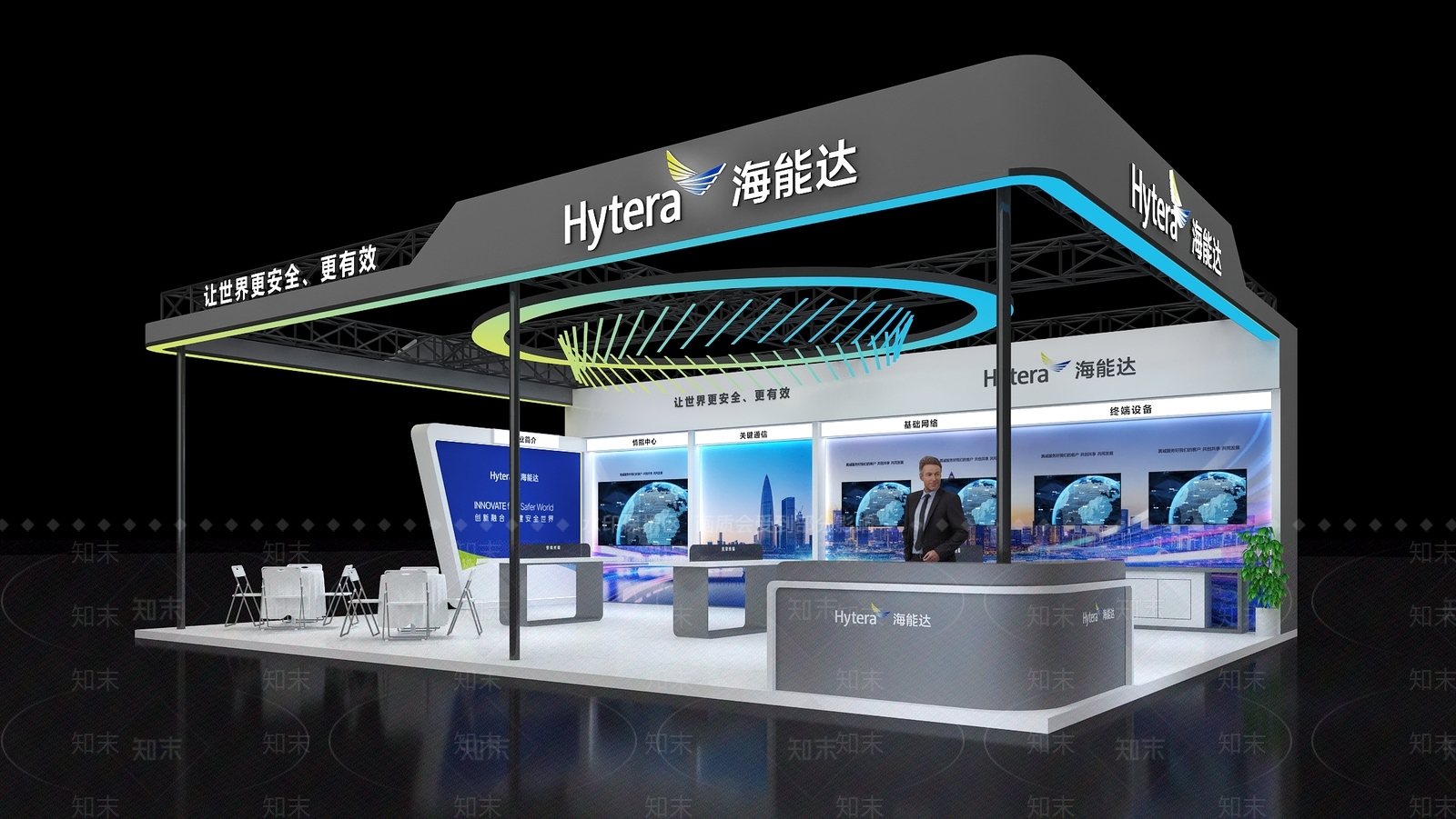 现代极简科技展厅3D模型下载【ID:1203807680】