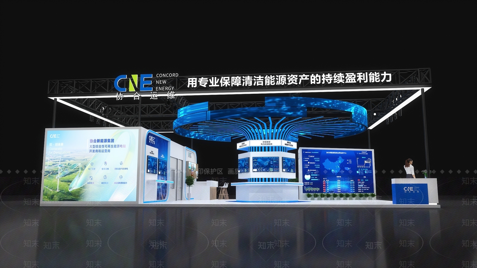 现代极简科技展厅3D模型下载【ID:1203807646】