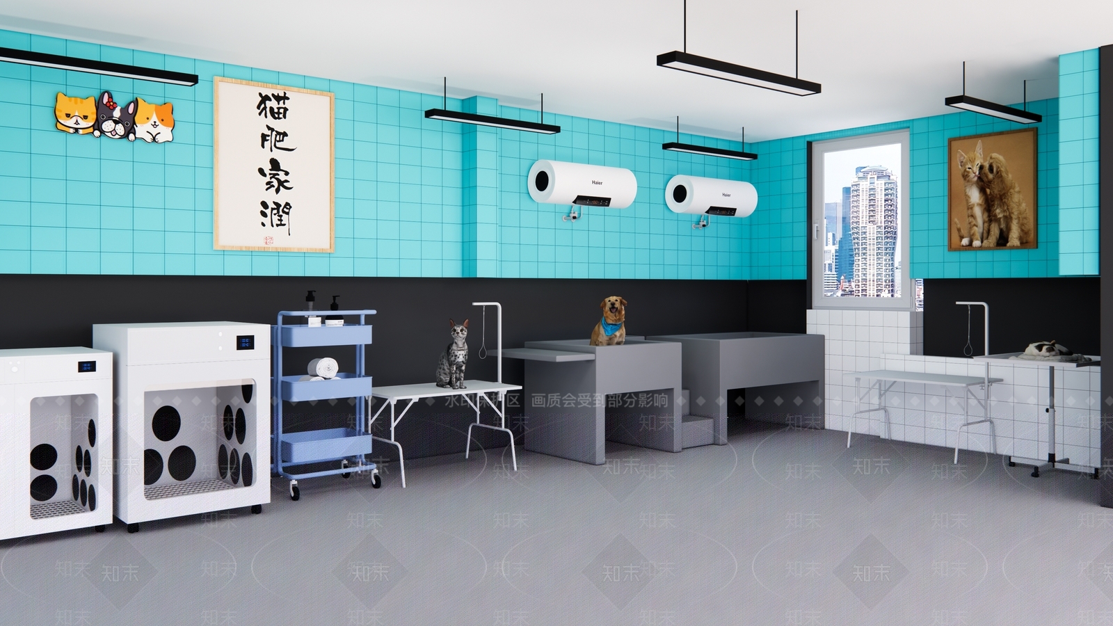 现代宠物店SU模型下载【ID:1203810426】