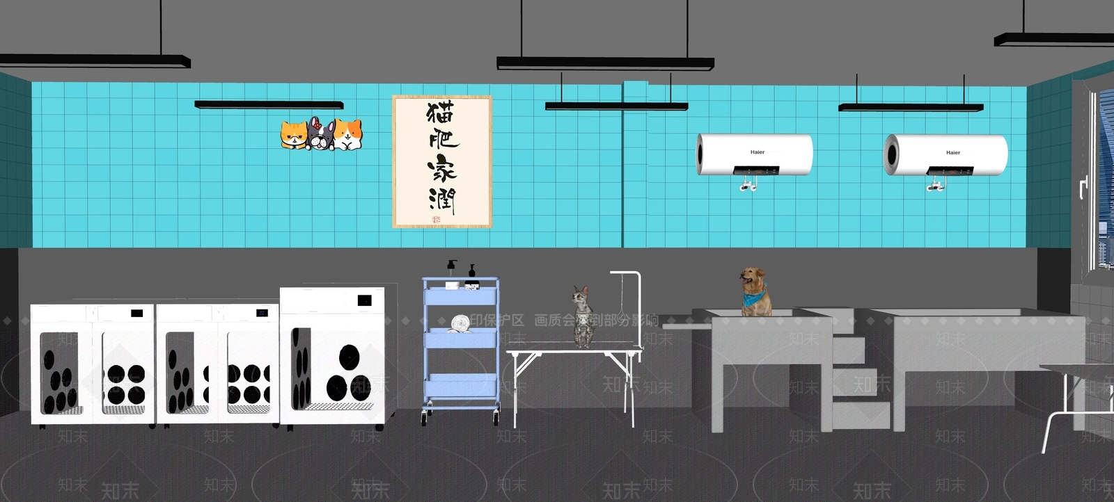 现代宠物店SU模型下载【ID:1203810426】