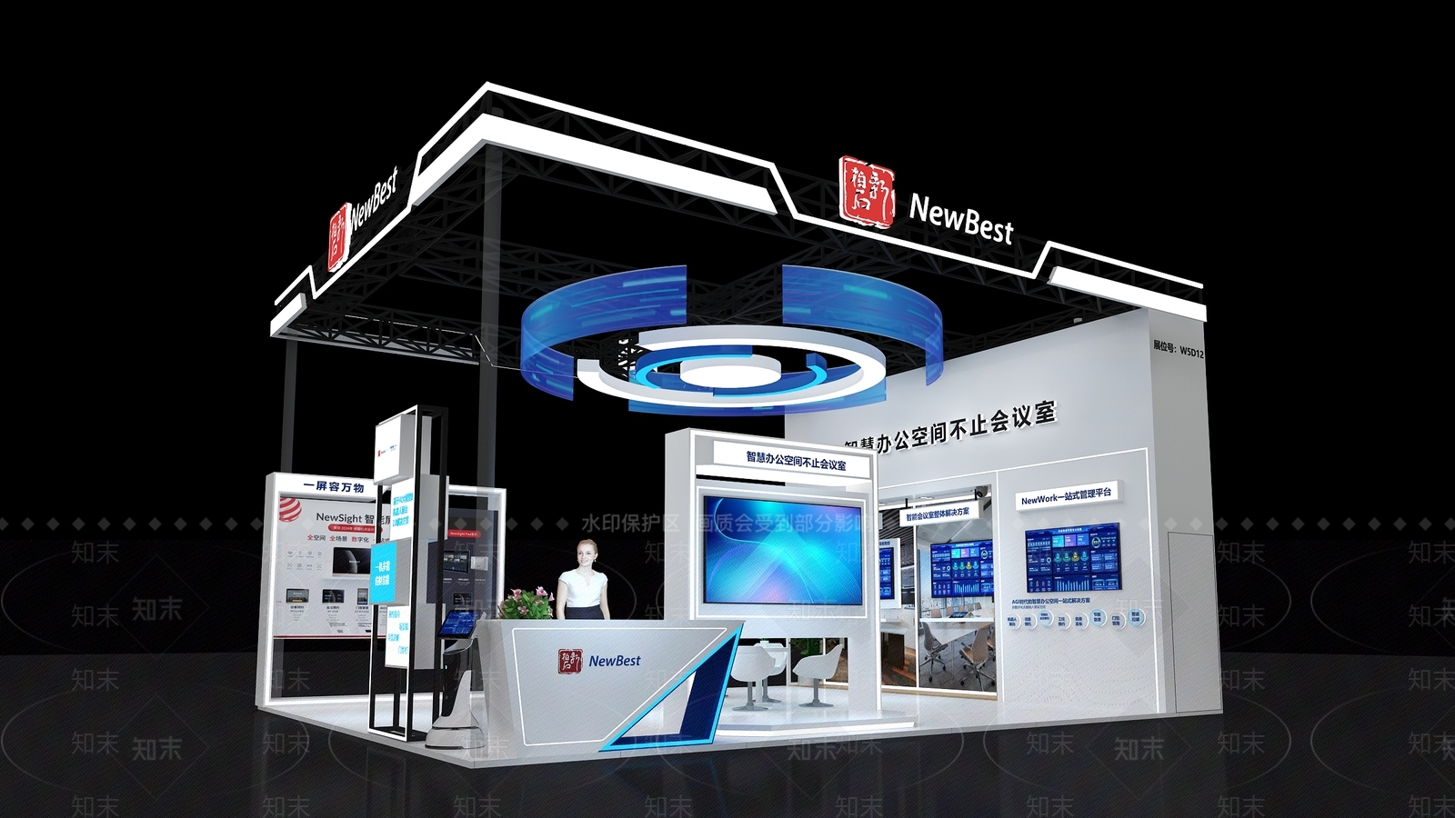 现代简约科技展厅3D模型下载【ID:1203816958】