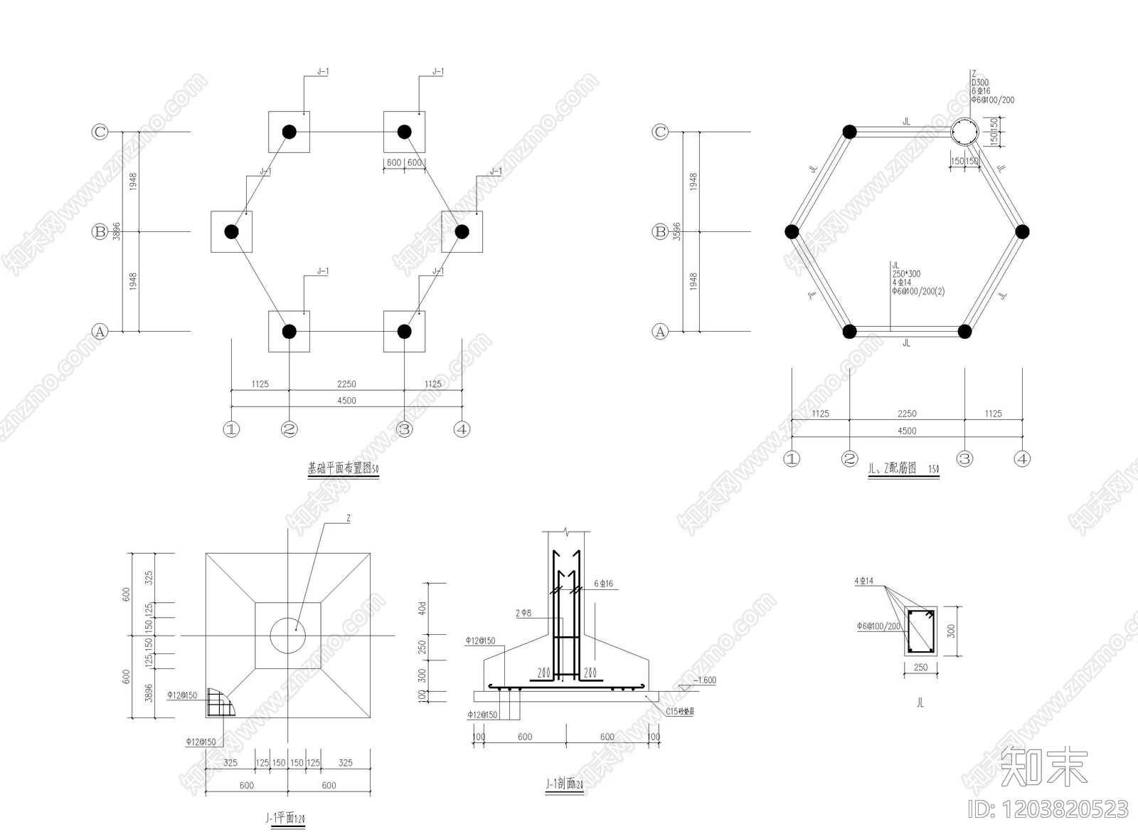 仿古建筑cad施工图下载【ID:1203820523】