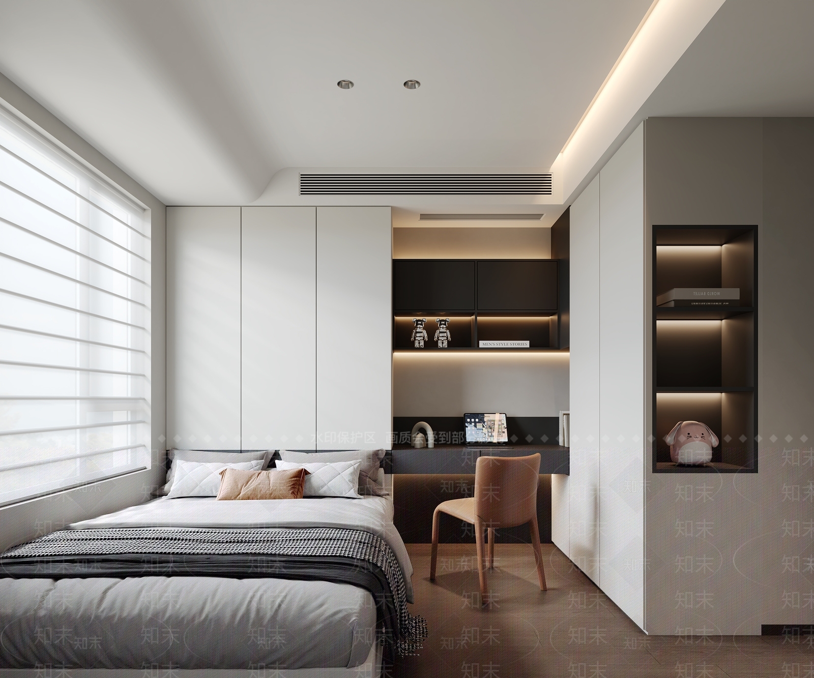 现代榻榻米卧室3D模型下载【ID:1203820638】