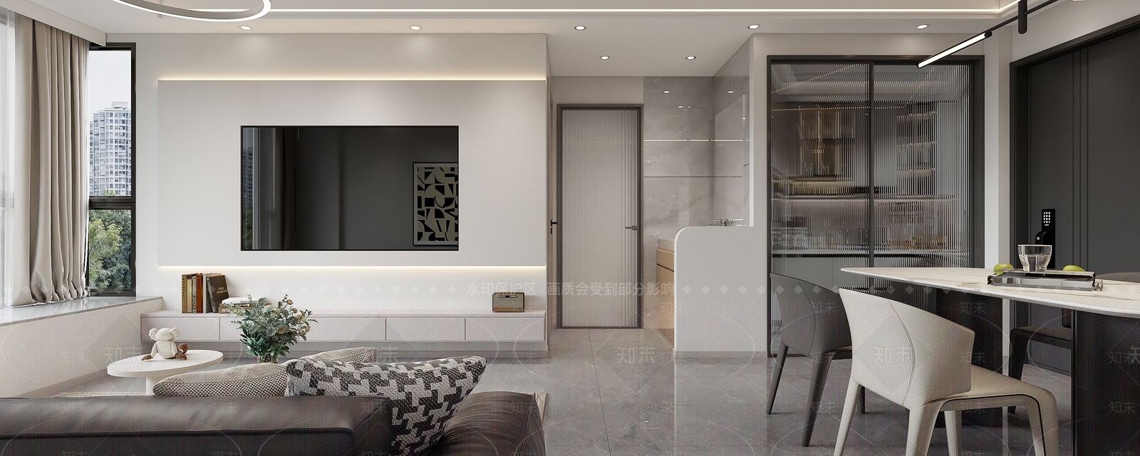 现代家居客厅3D模型下载【ID:1203824302】