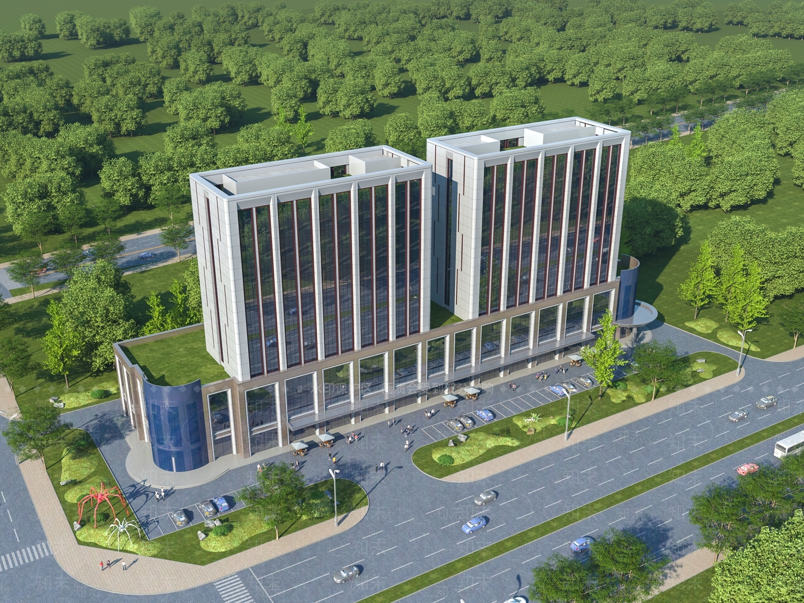 现代酒店外观3D模型下载【ID:1203826854】