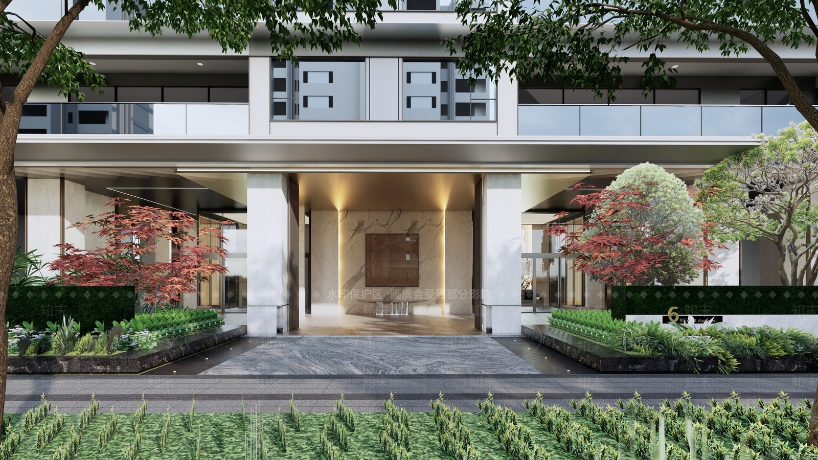 简约现代小区建筑SU模型下载【ID:1203827304】