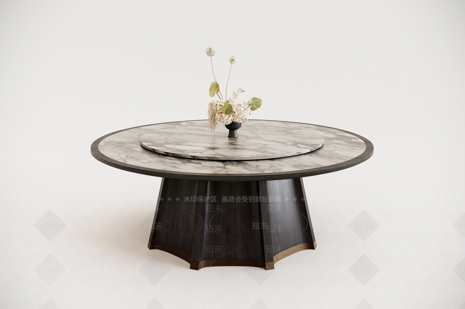 新中式中古餐桌3D模型下载【ID:1203828377】