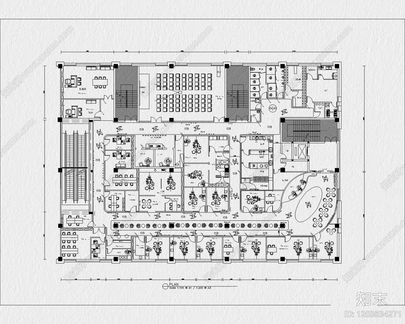 现代医院cad施工图下载【ID:1203834271】