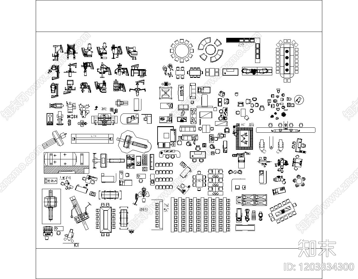 工装综合图库cad施工图下载【ID:1203834300】