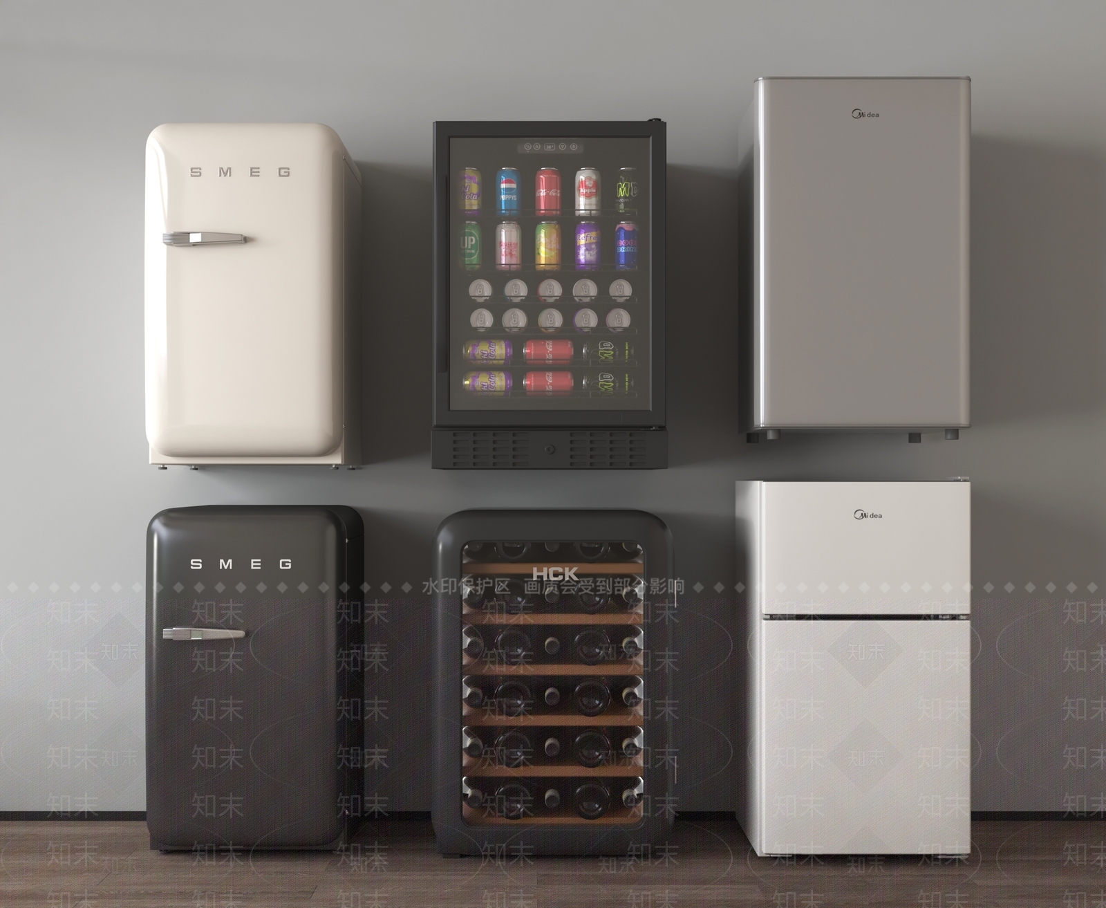 冰箱3D模型下载【ID:1203835423】