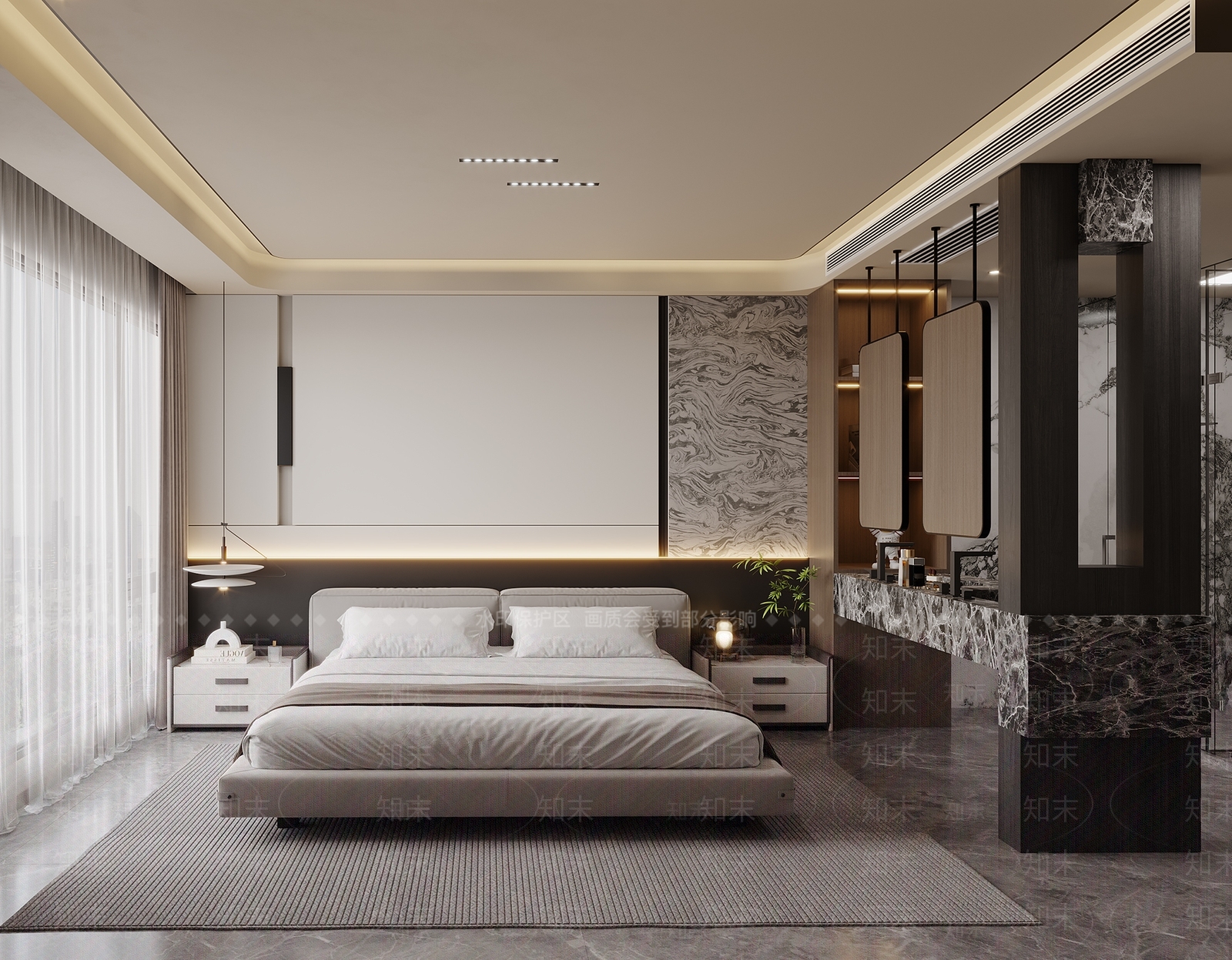 现代意式家居卧室3D模型下载【ID:1203838558】