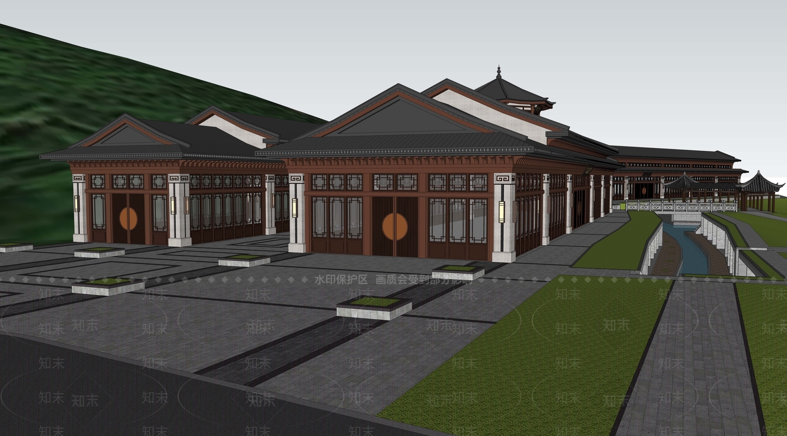 中式其他公共建筑SU模型下载【ID:1203835830】