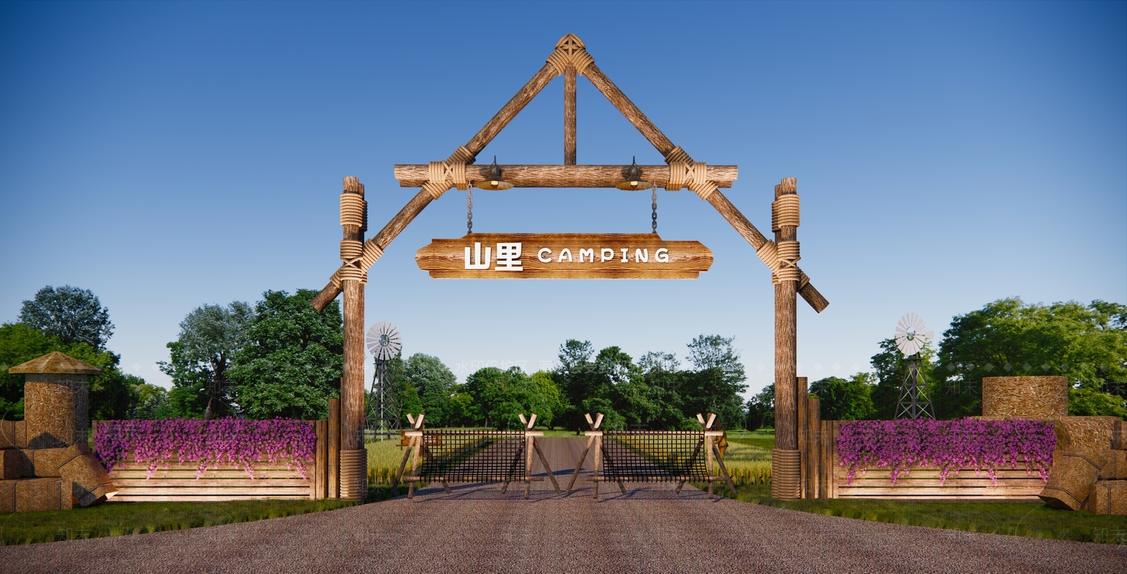 现代入口大门SU模型下载【ID:1203839256】