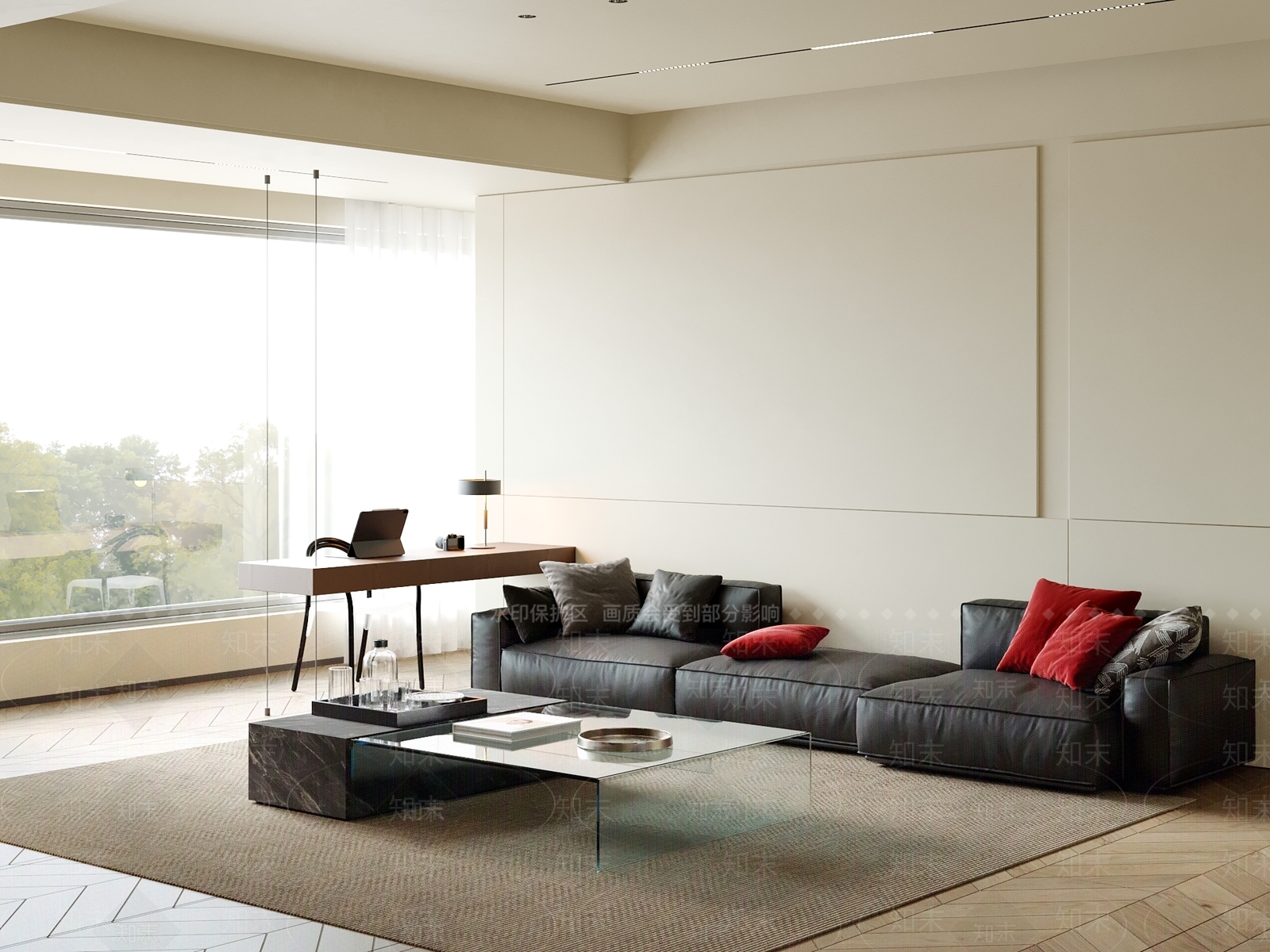 现代极简家居客厅3D模型下载【ID:1203839865】