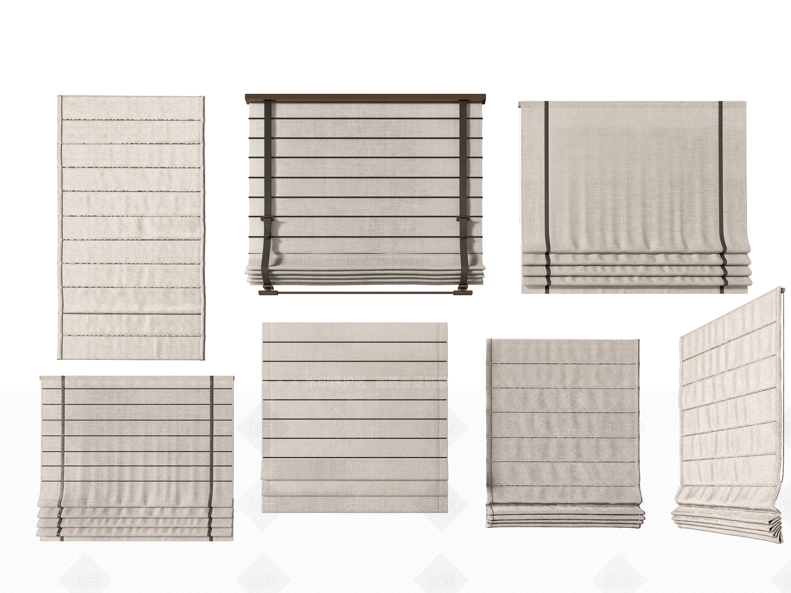 现代轻奢通用窗帘3D模型下载【ID:1203841139】