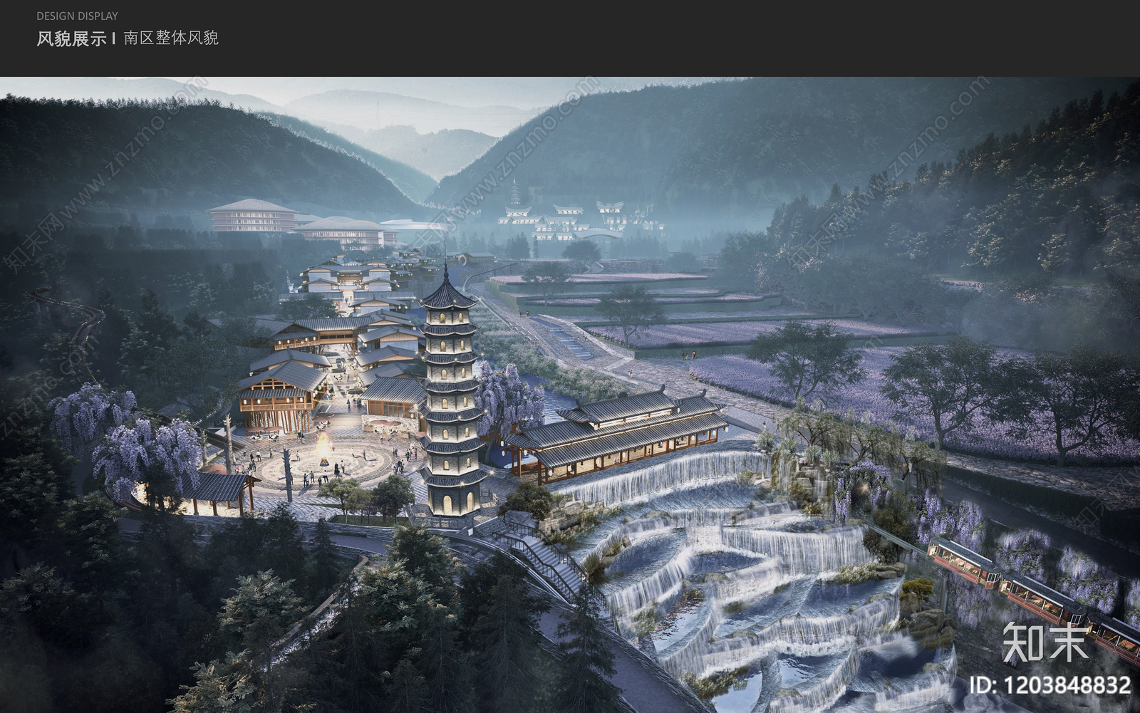 新中式中式商业街区建筑下载【ID:1203848832】