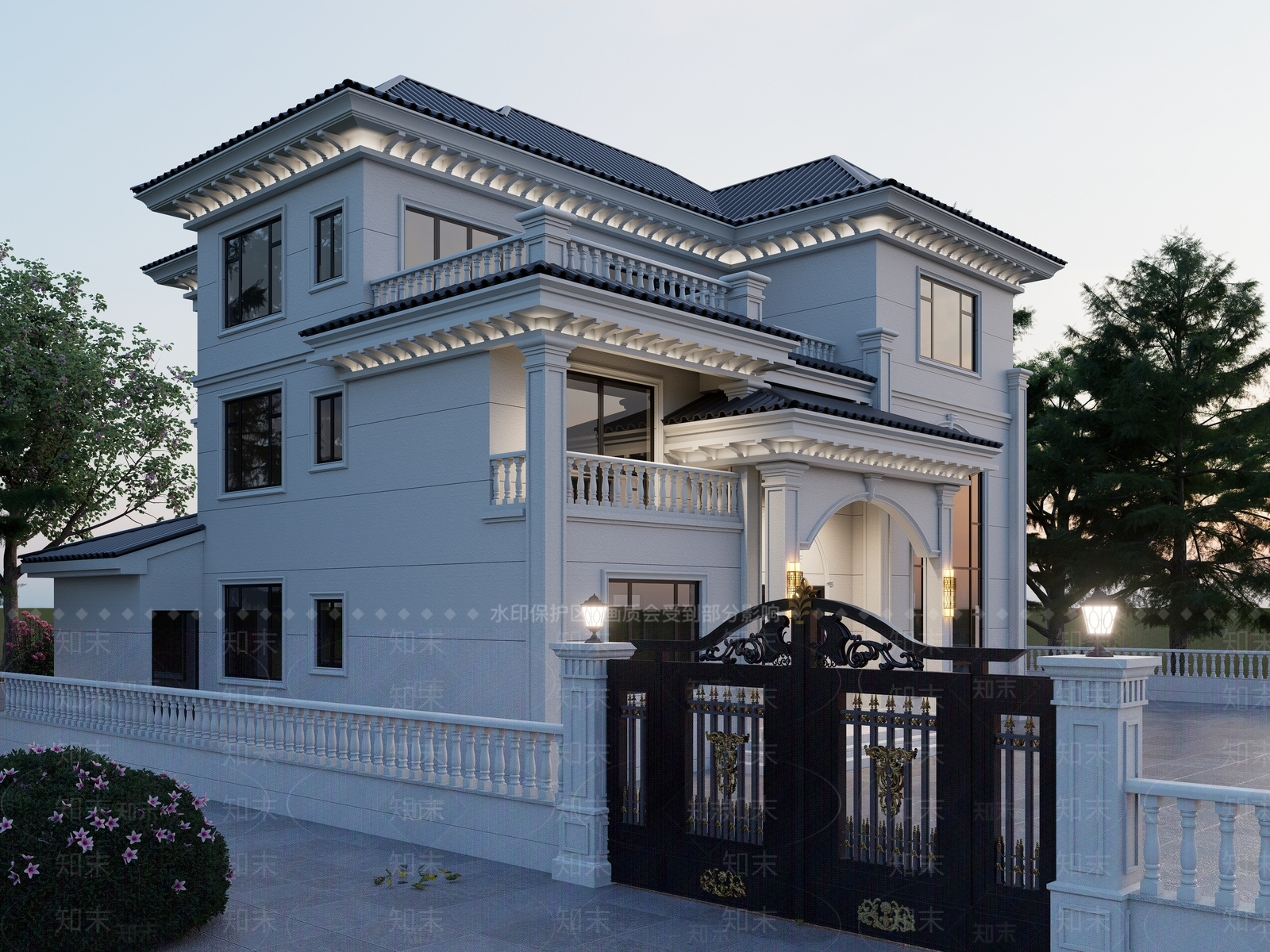 欧式多层住宅SU模型下载【ID:1203872972】