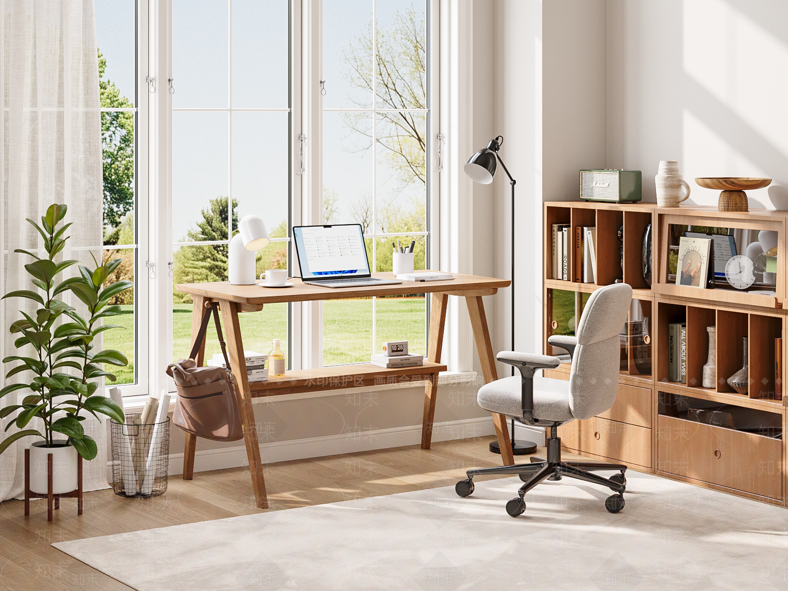 北欧中古书房3D模型下载【ID:1203849687】