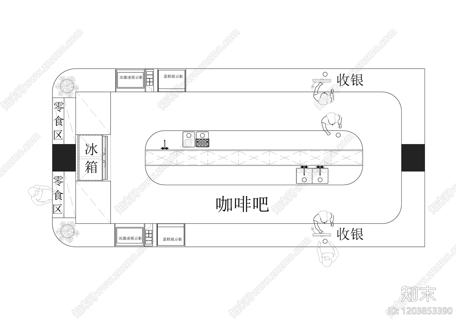 现代图书馆cad施工图下载【ID:1203853390】