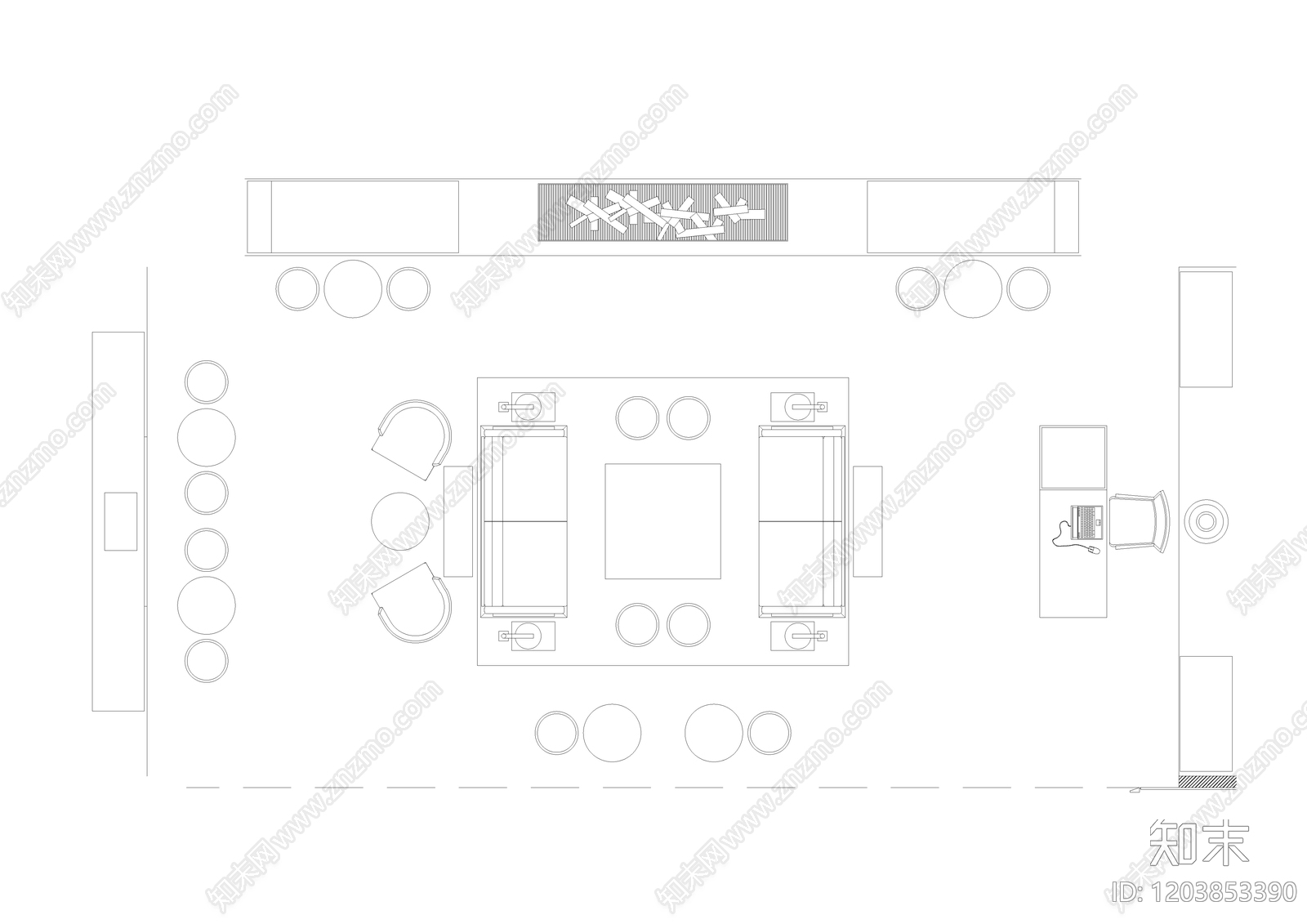 现代图书馆cad施工图下载【ID:1203853390】