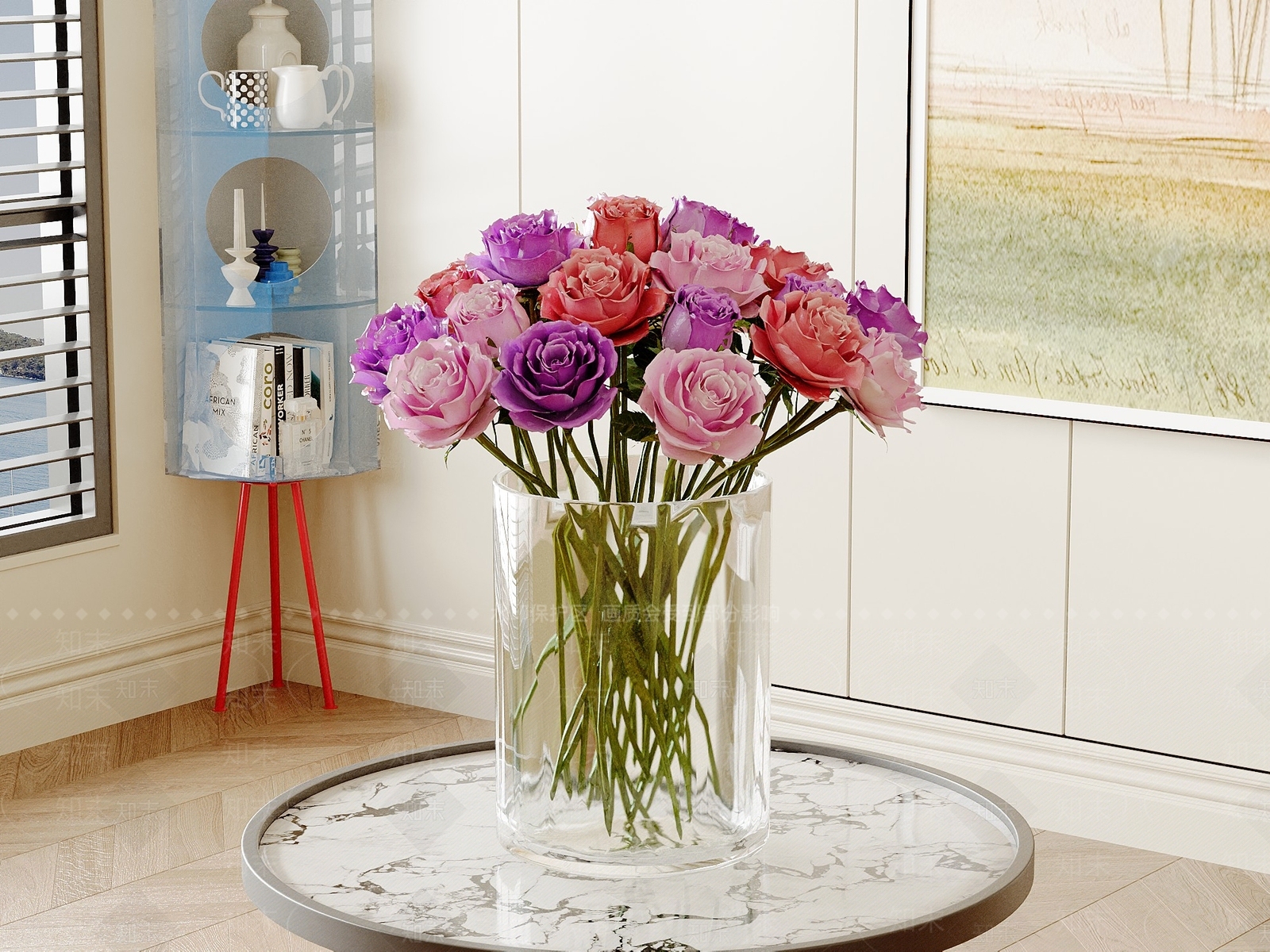 简欧花艺3D模型下载【ID:1203854265】